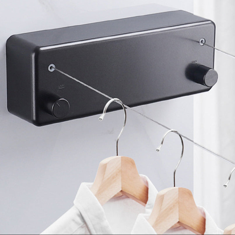 Space-Saving Wall-Mounted Laundry Line – Dual Retractable Design