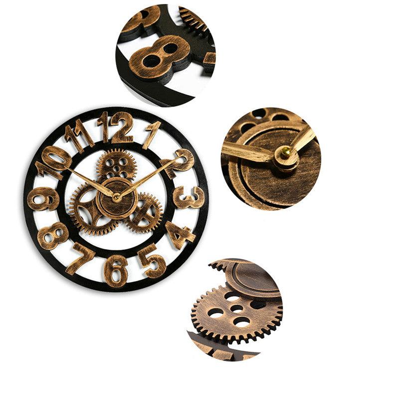 Vintage Gear Wall Clock: A Chic Touch for Any Room