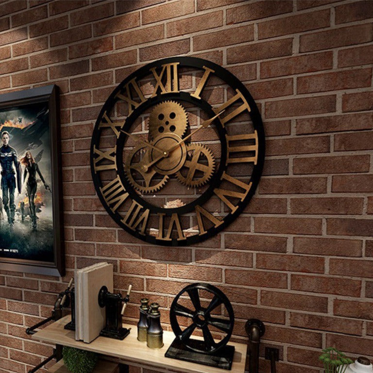 Vintage Gear Wall Clock: A Chic Touch for Any Room