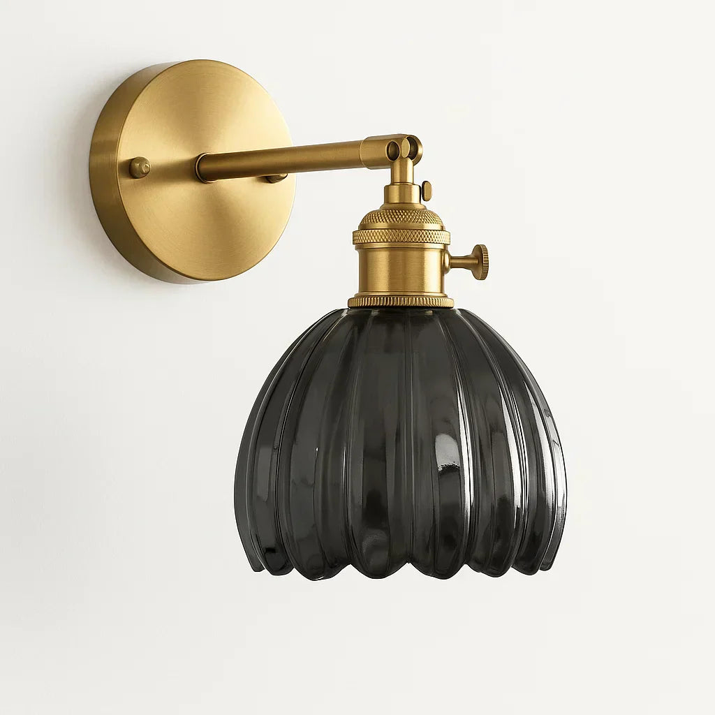 Charming Floral Glass Wall Light for Vintage Elegance