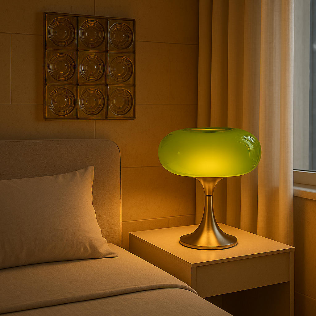 ArtisanCraft Bauhaus-Inspired Glass Lamp for Cozy Ambiance