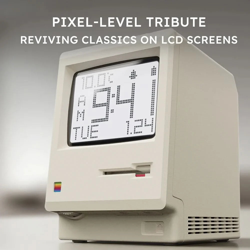 Vintage Computer Style Retro Desktop Clock
