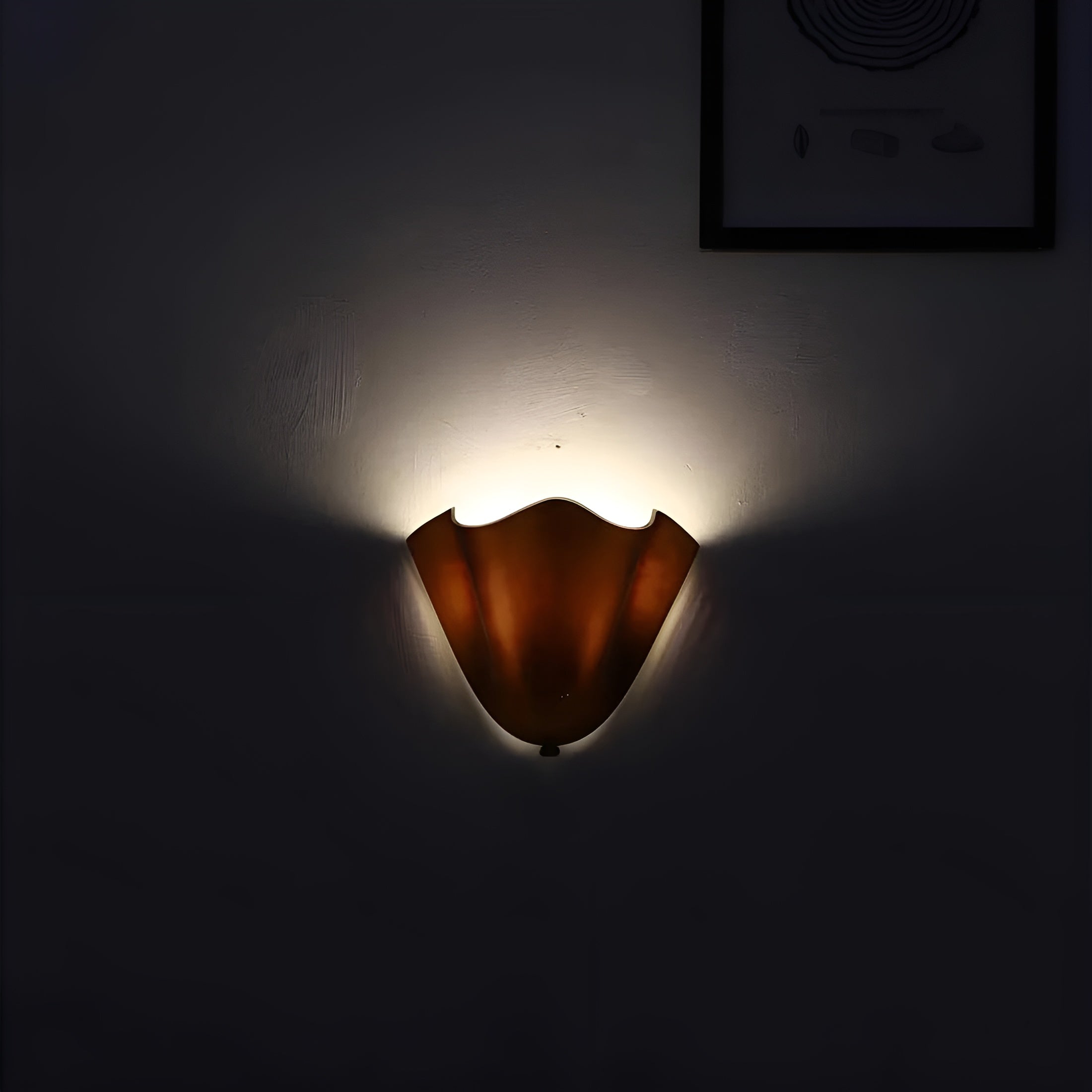 Luminara - Vintage Glass Wall Light with Warm LED Ambience