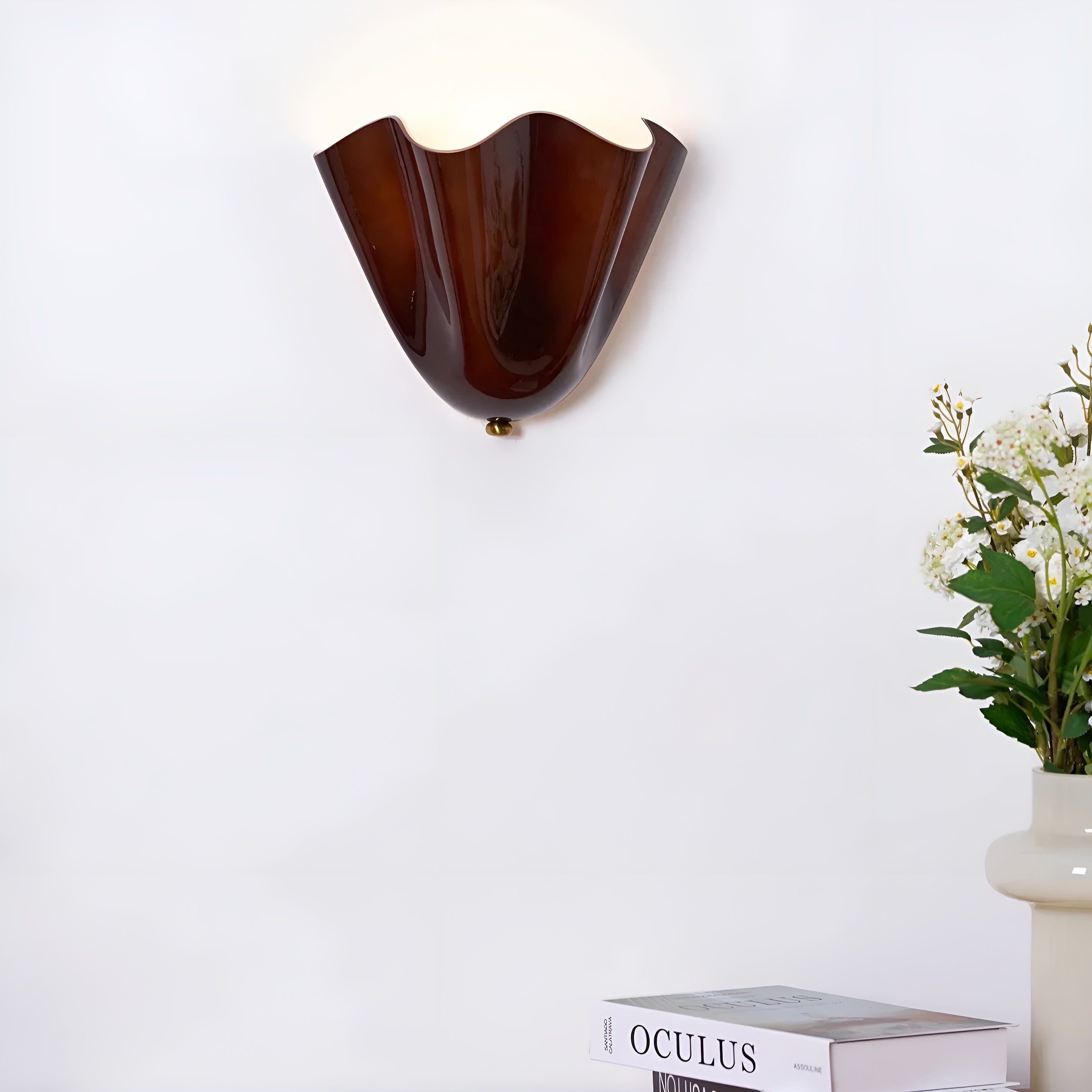 Luminara - Vintage Glass Wall Light with Warm LED Ambience