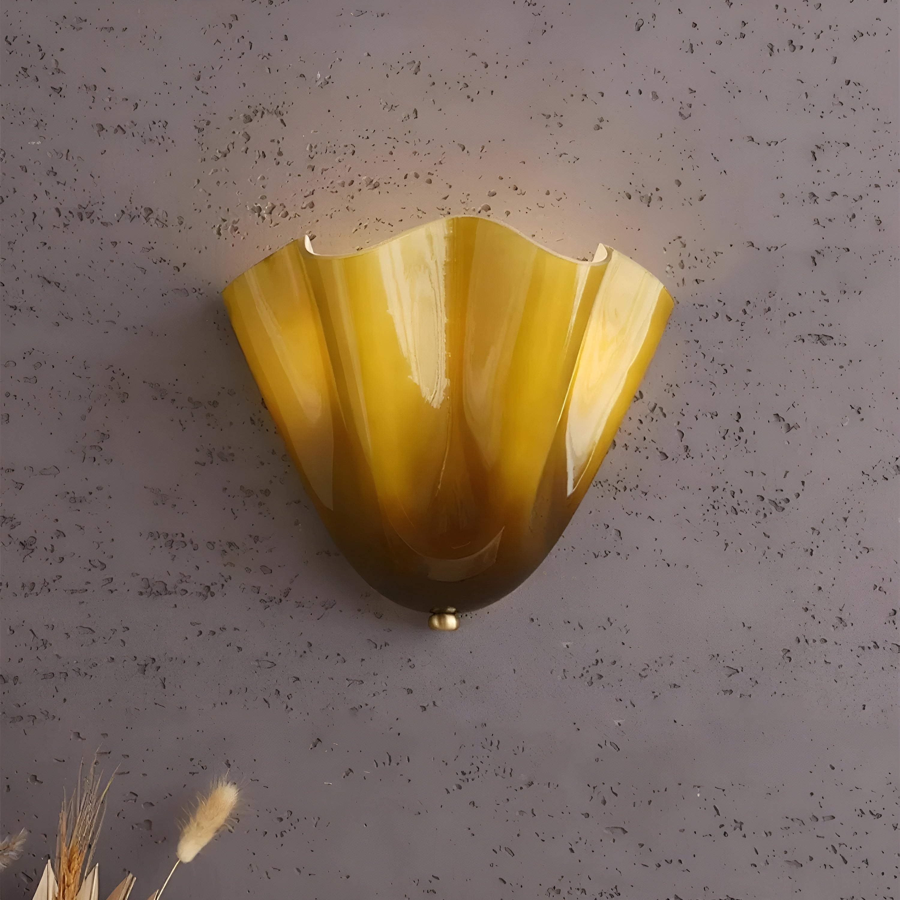 Luminara - Vintage Glass Wall Light with Warm LED Ambience
