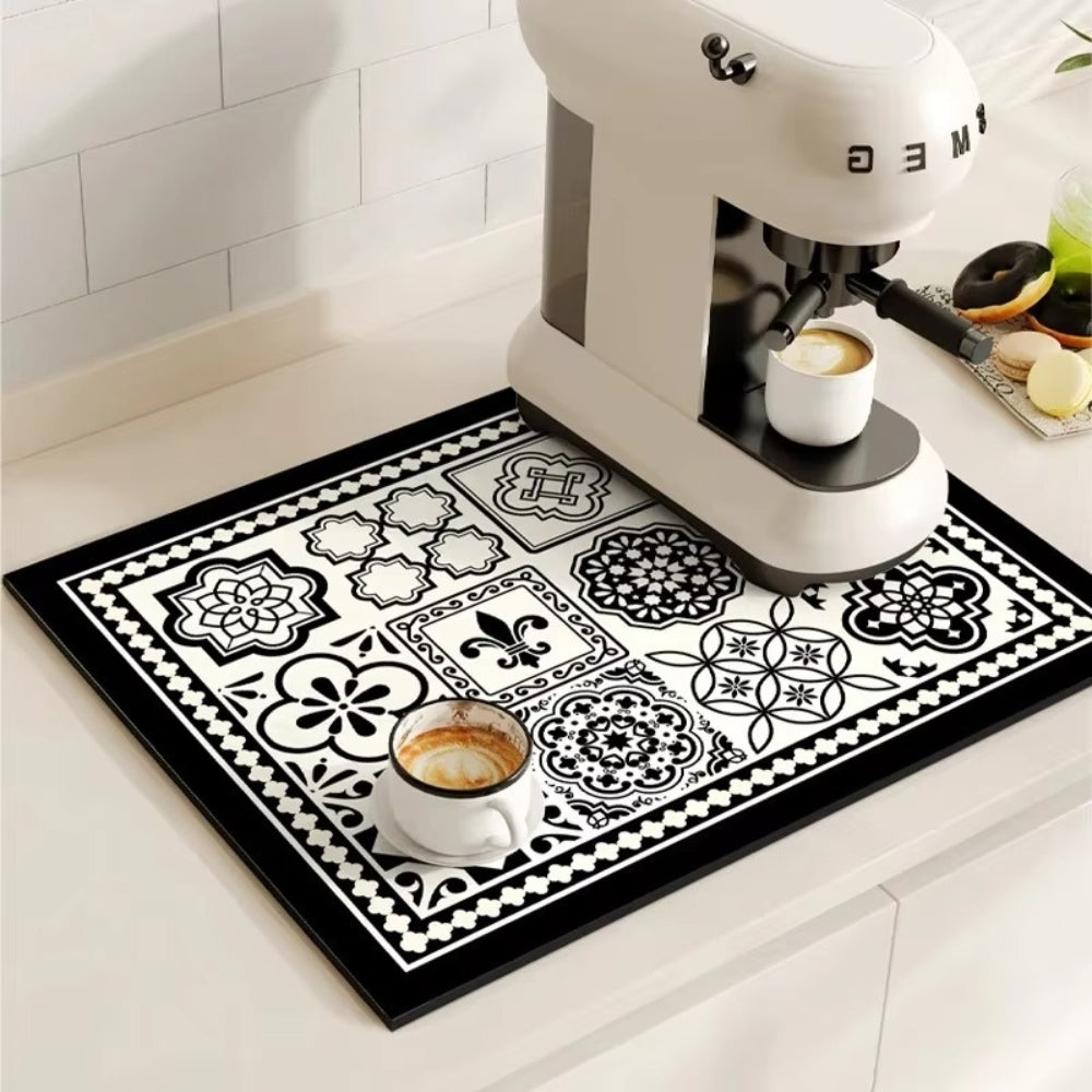 Classic Charm Coffee Spill Mat for Effortless Cleanup