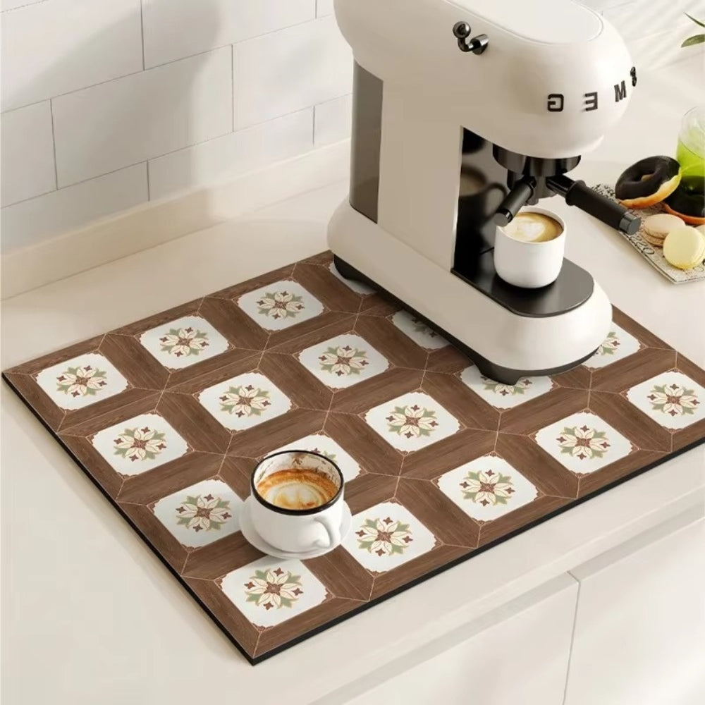 Classic Charm Coffee Spill Mat for Effortless Cleanup