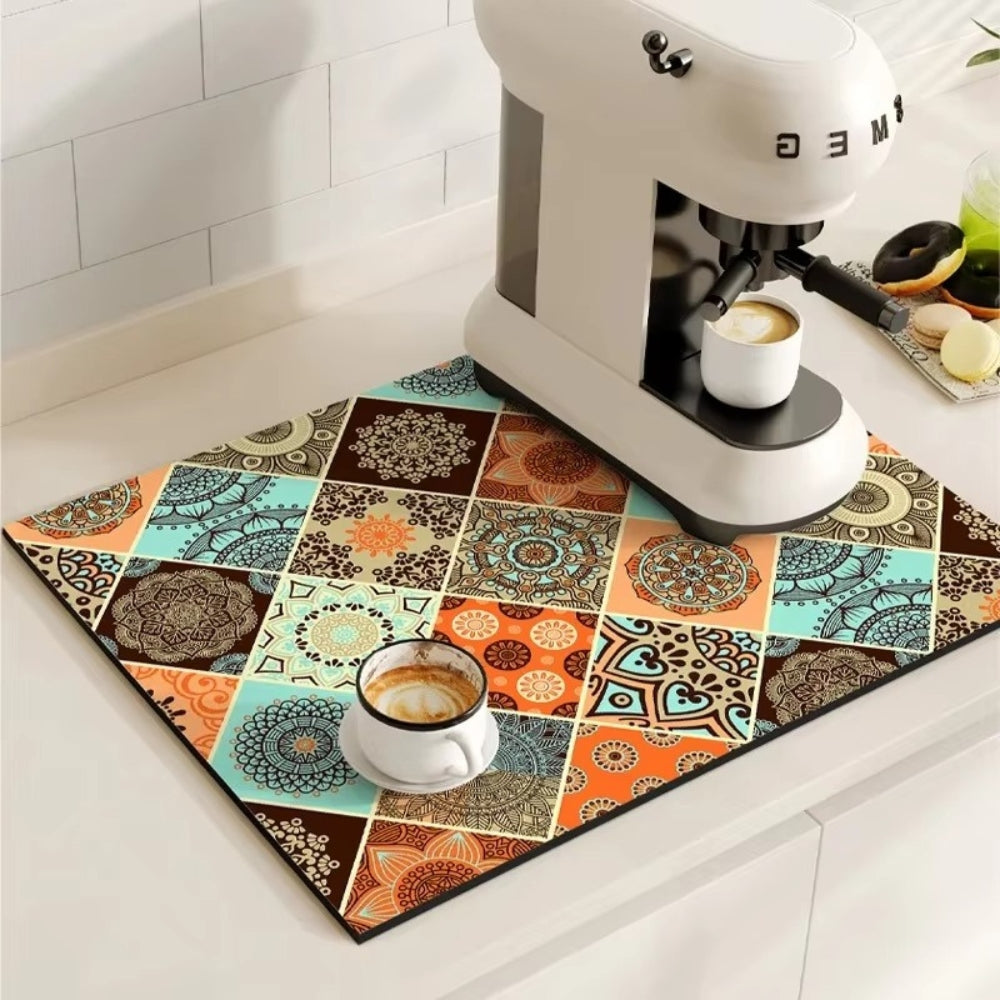 Classic Charm Coffee Spill Mat for Effortless Cleanup