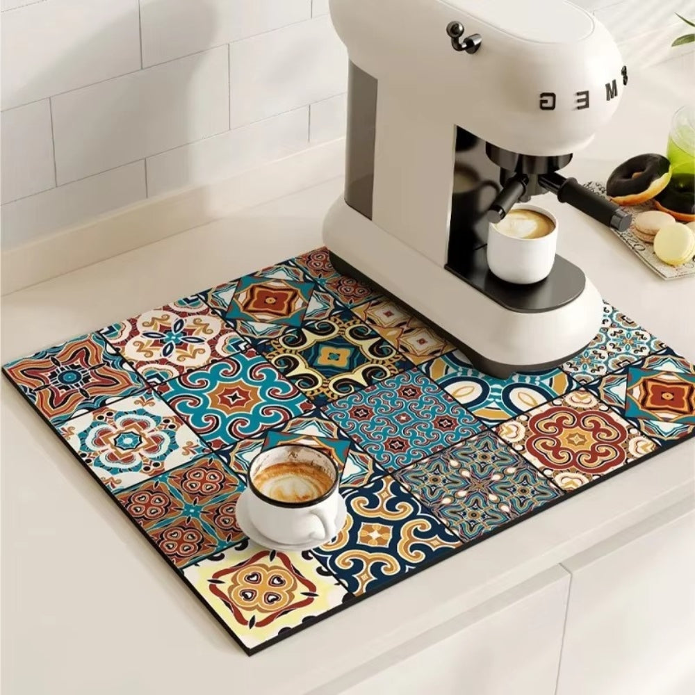 Classic Charm Coffee Spill Mat for Effortless Cleanup