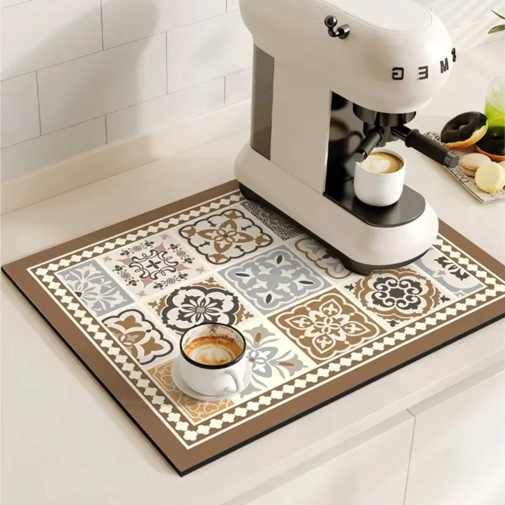 Classic Charm Coffee Spill Mat for Effortless Cleanup