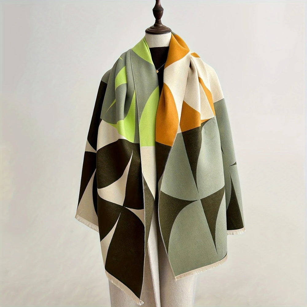 Chic Reversible Microfiber Poncho Scarf for Every Occasion