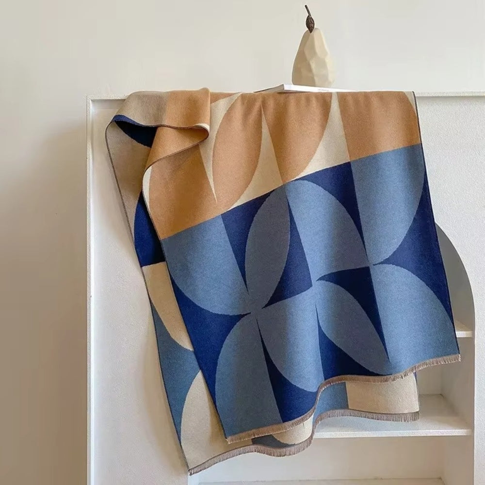 Chic Reversible Microfiber Poncho Scarf for Every Occasion