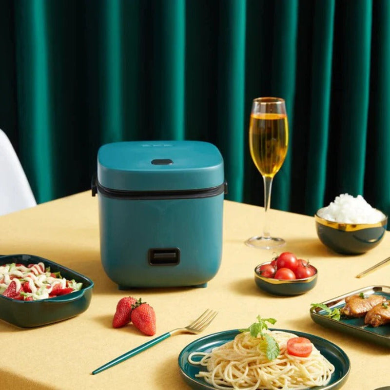 Compact 1.2 Quart Rice Cooker with Non-Stick Pot