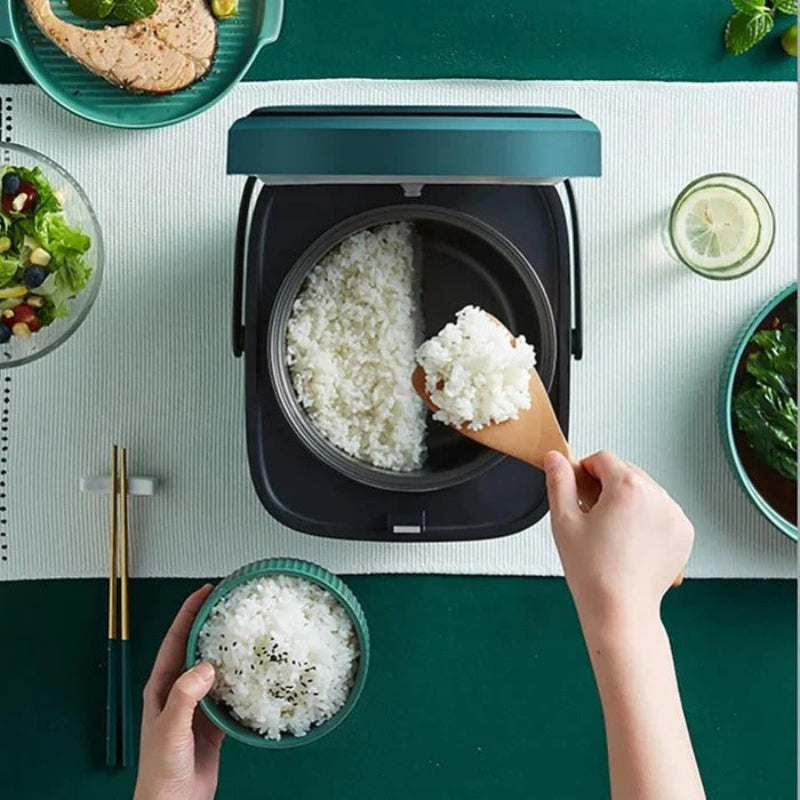 Compact 1.2 Quart Rice Cooker with Non-Stick Pot