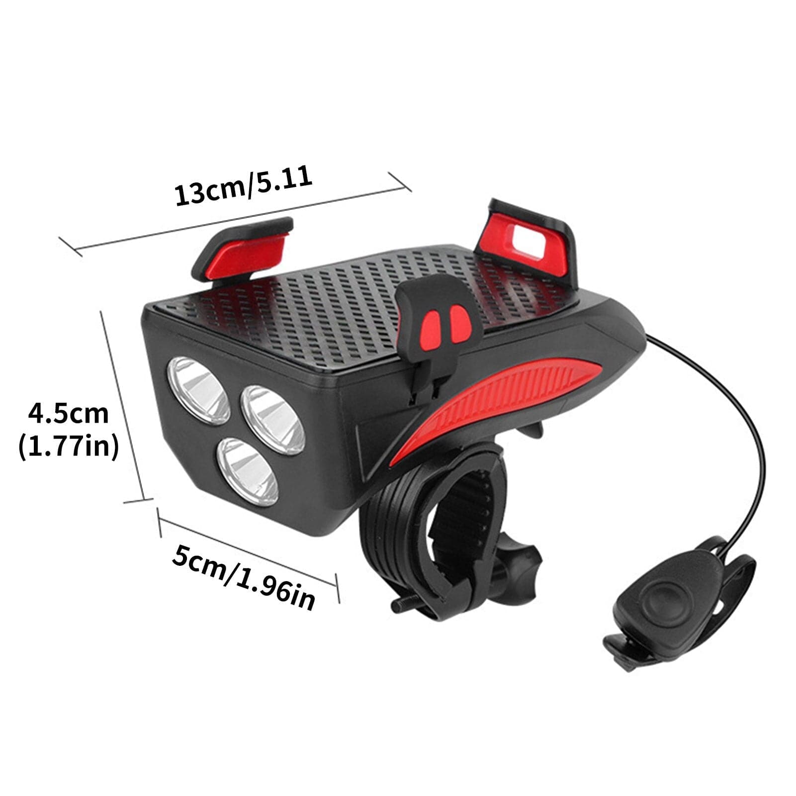 QuadLight All-in-One Cycling Companion with Charging and Alerts