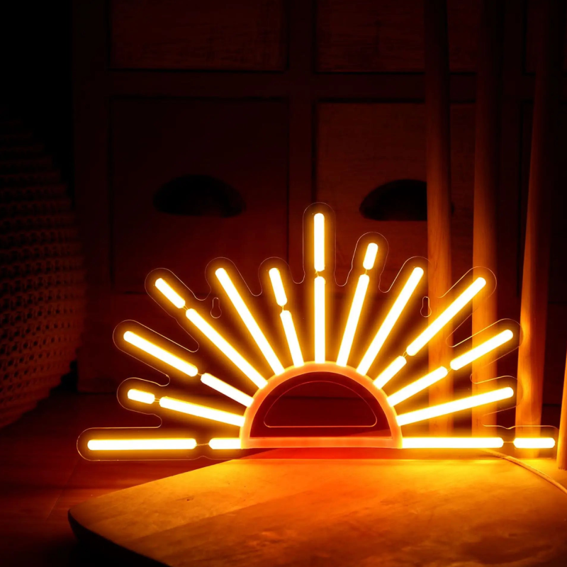 Sunrise Glow USB Neon Light - 38x20 cm Decorative Sign