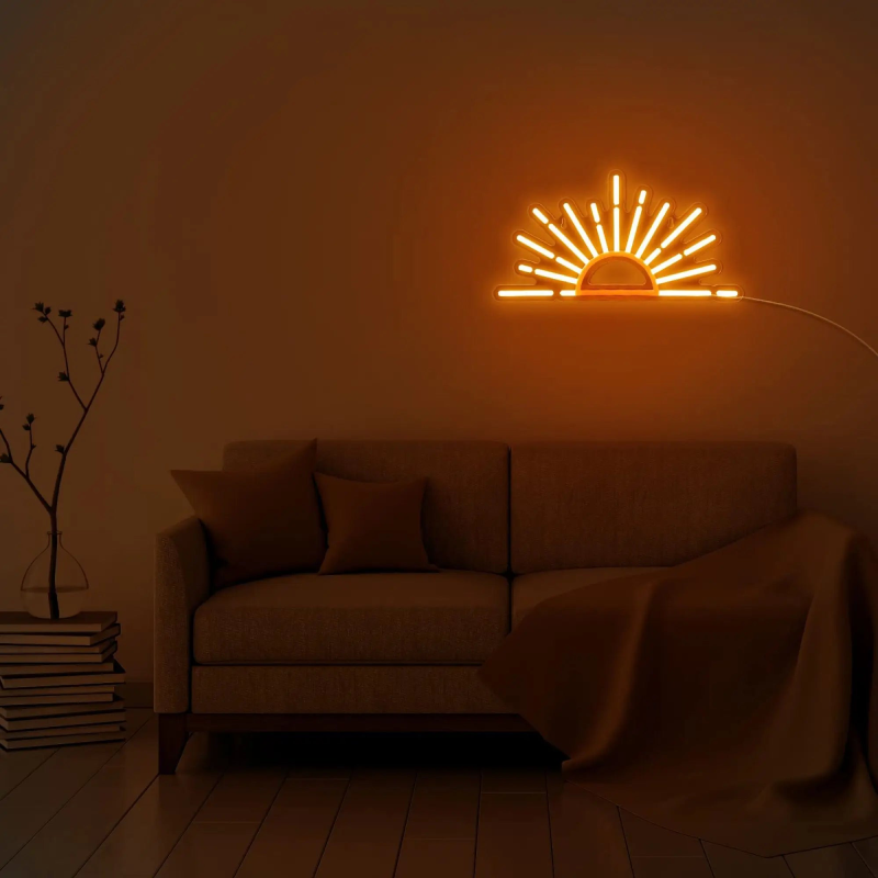 Sunrise Glow USB Neon Light - 38x20 cm Decorative Sign