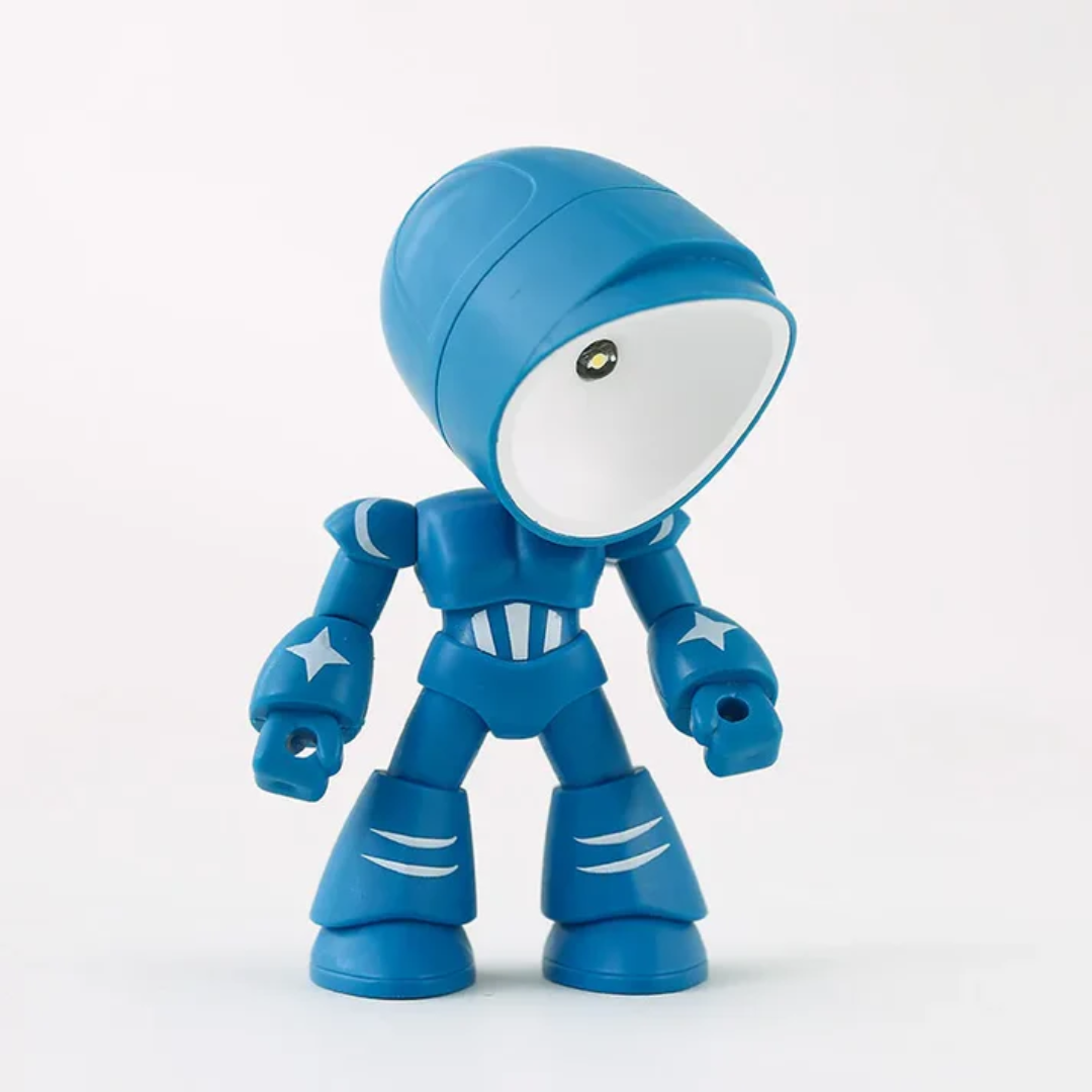 Whimsical Robot Table Light with Warm LED Glow