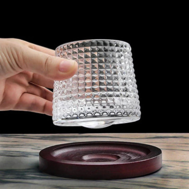 Revolving Crystal Tumbler Set for Whiskey Enthusiasts