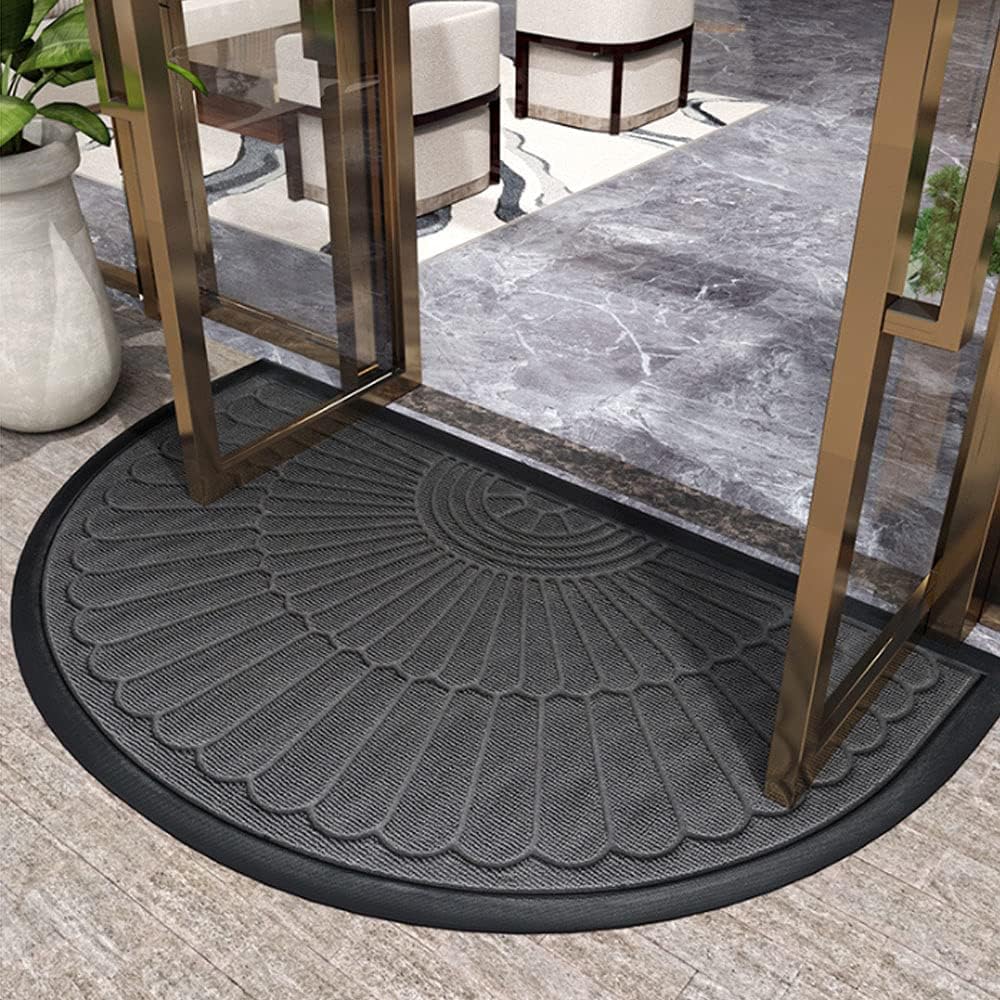 Elegant Non-Slip Semi-Circle Entrance Rug - Reliable Welcome Mat