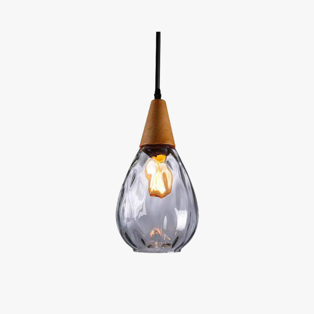 LUMINOUS - Vintage Glass Teardrop Pendant Light for Cozy Spaces