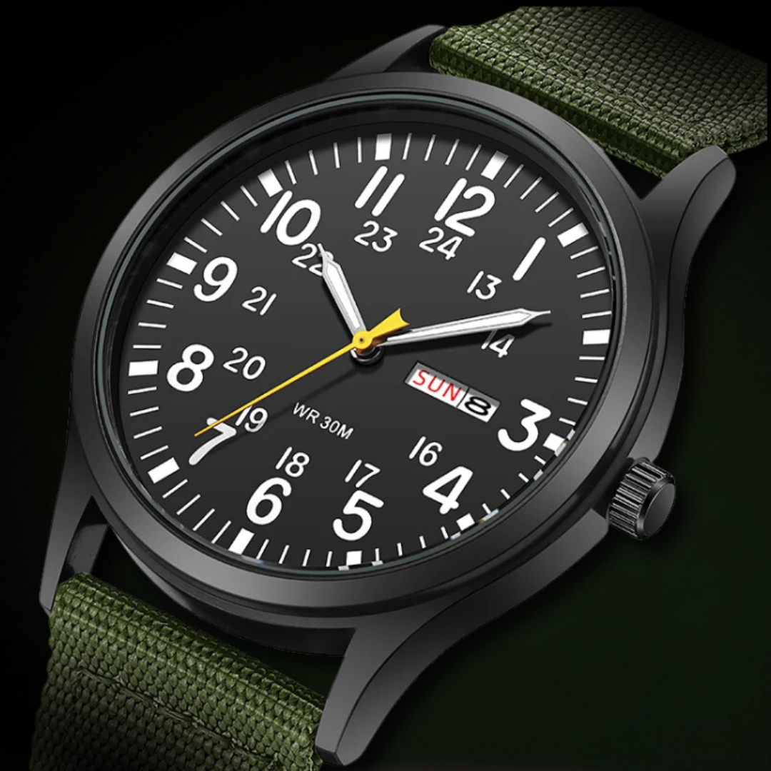 Adventure-Ready Men's Watch with Waterproof Steel Finish