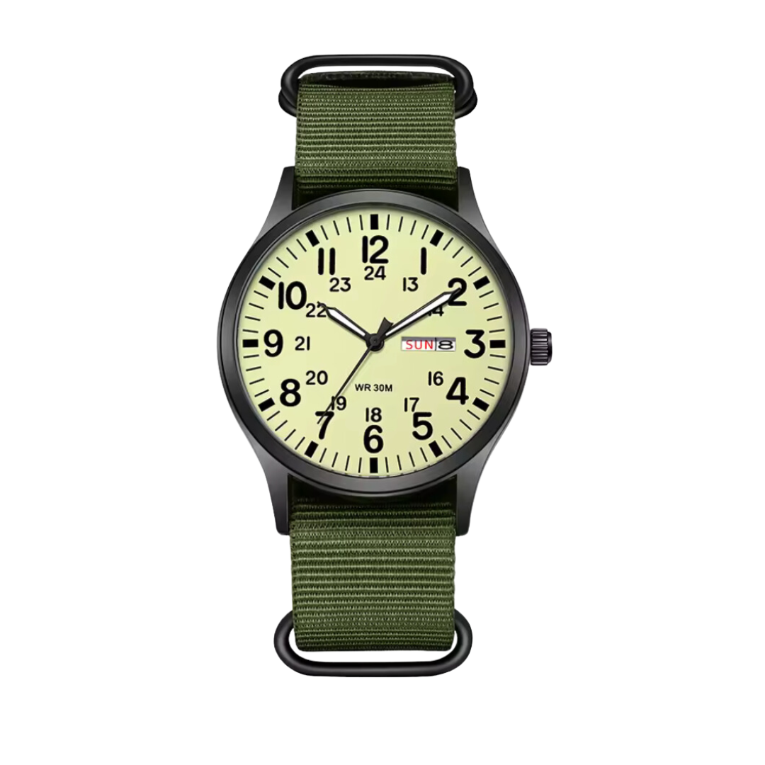 Adventure-Ready Men's Watch with Waterproof Steel Finish