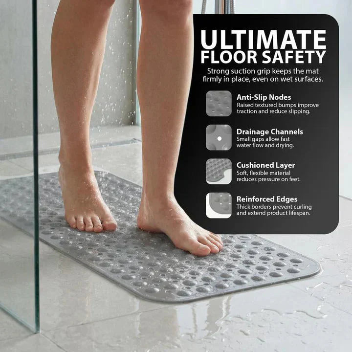 Non-Slip Bath Mat | Textured Surface | Quick Water Drainage