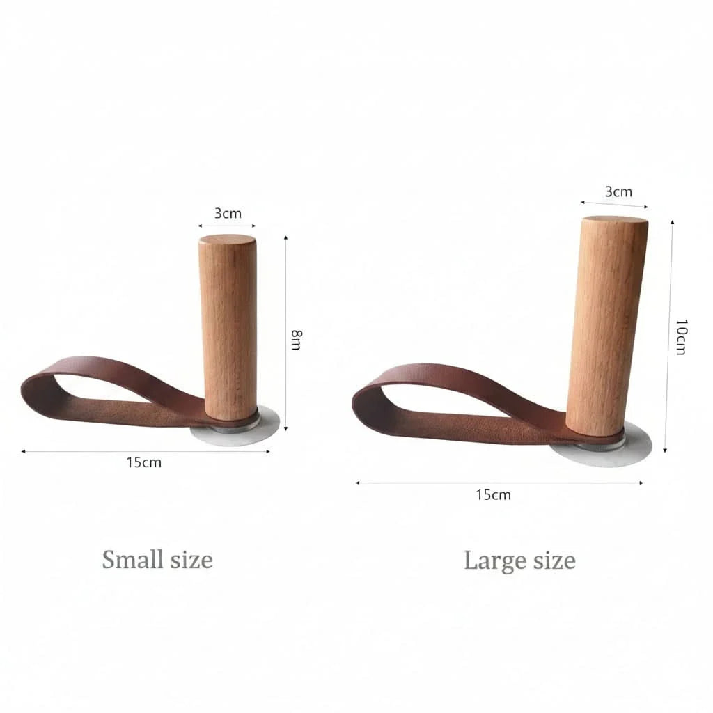 Stylish Wall Organizer for Storage in Leather and Wood