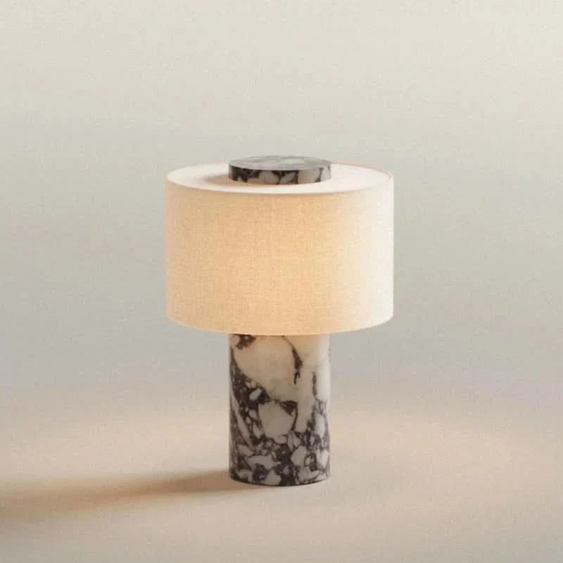 Dimmable Table Lamp with Natural Marble Finish