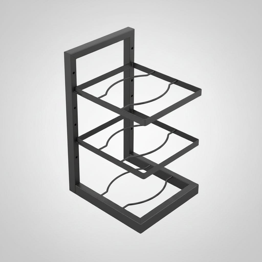 Adjustable Kitchen Shelf for Cookware and Frying Pans
