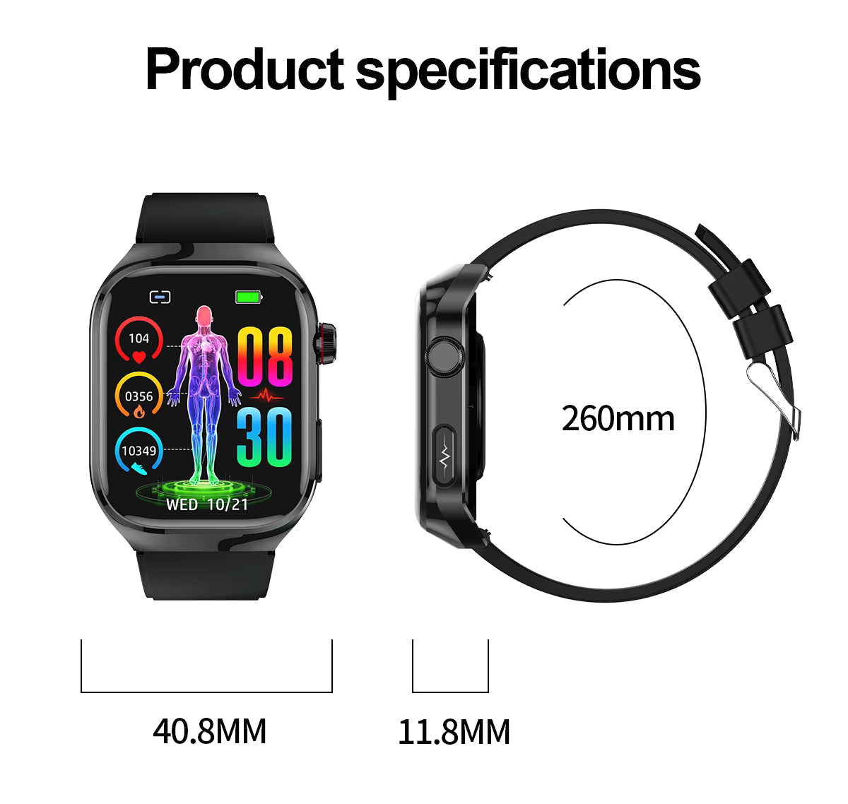 HealthSmart Tracker: Blood Sugar, ECG, Uric Acid & More