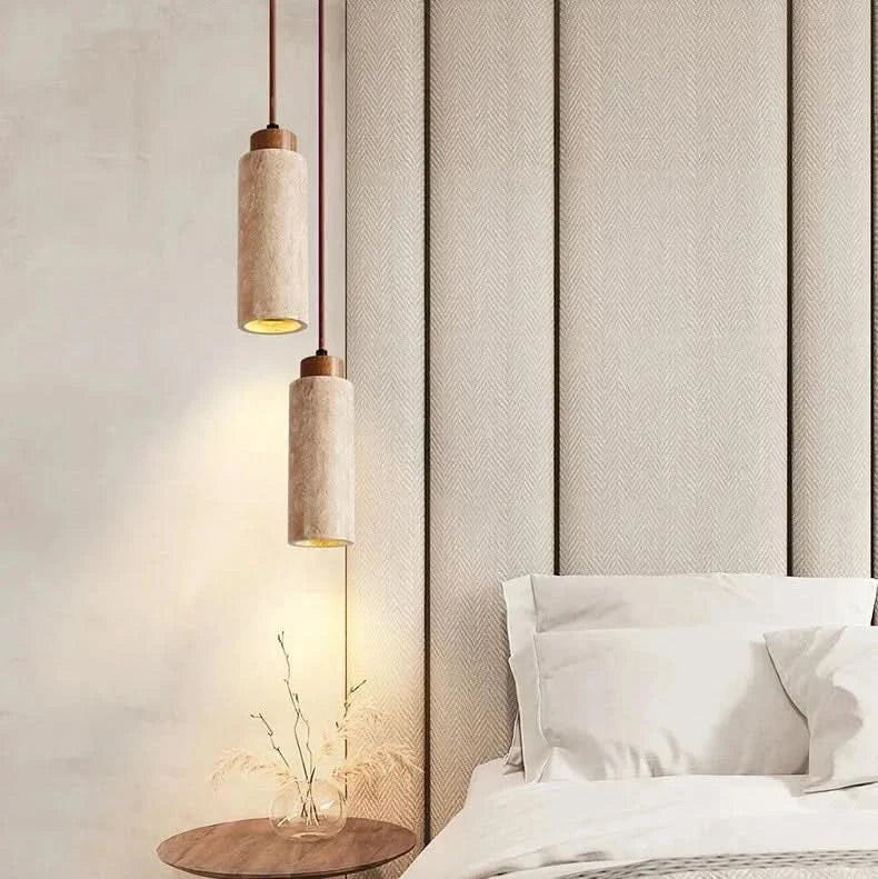 Wabi Sabi Yellow Stone Hanging Light Fixture