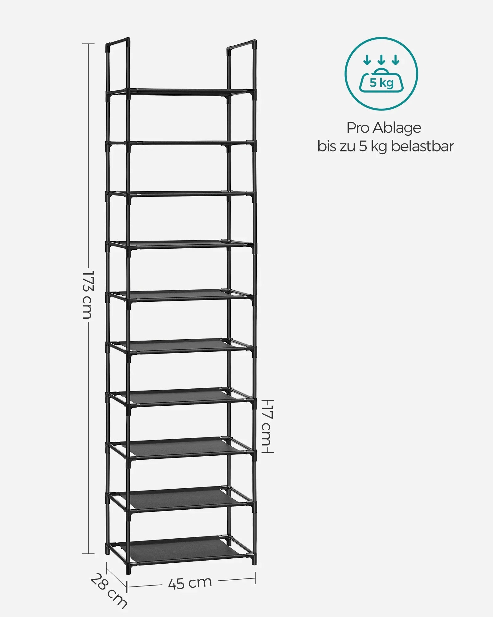 Slim Metal Shoe Rack | Space-Saving Storage Solution