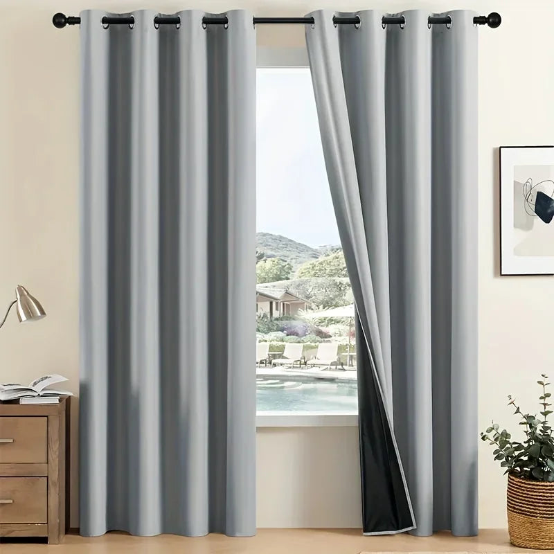 SLEEPWELL - Complete Blackout Curtains with Insulated Design for Any Room