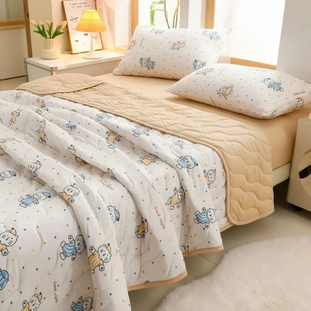 Soft and Breathable Floral Blanket for Summer Comfort