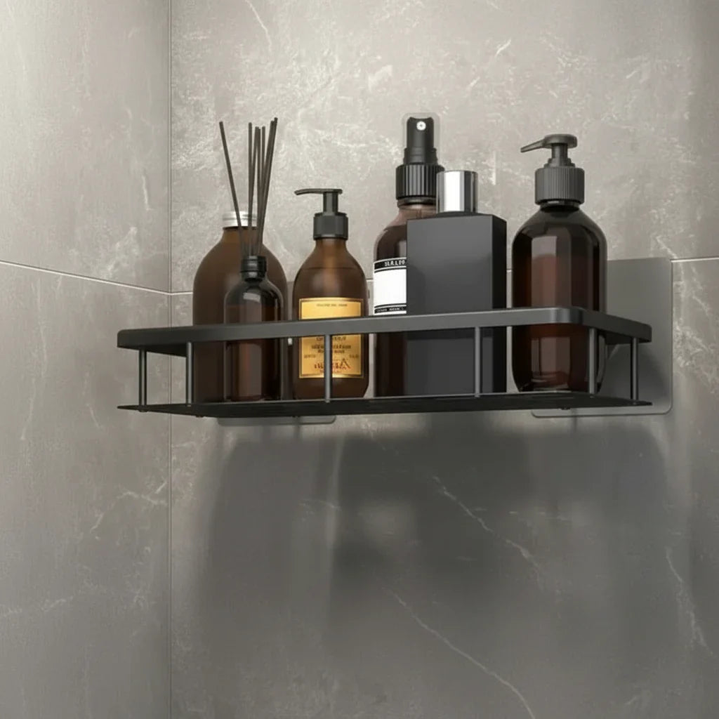 Elegant Adhesive Shelf for Effortless Bathroom Organization