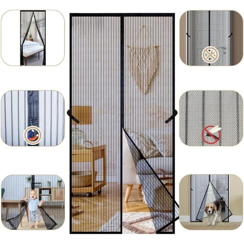 InsectGuard - Hands-Free Mosquito Barrier Curtain 100x210 cm