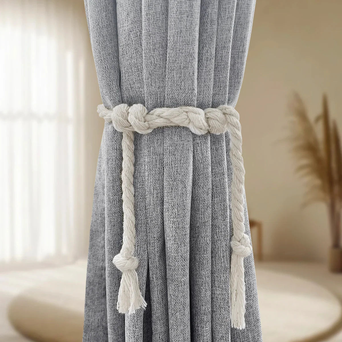 SereneShade – 2 Panel Complete Light-Blocking Linen Curtains