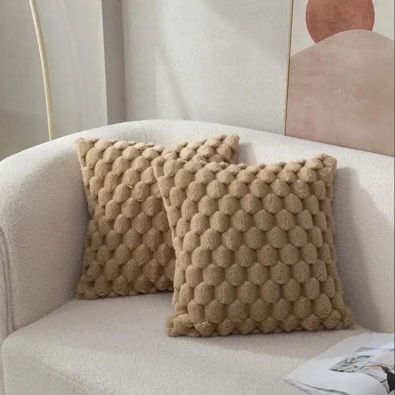 3D Textured Pillow Cover for Cozy Living Room Experience