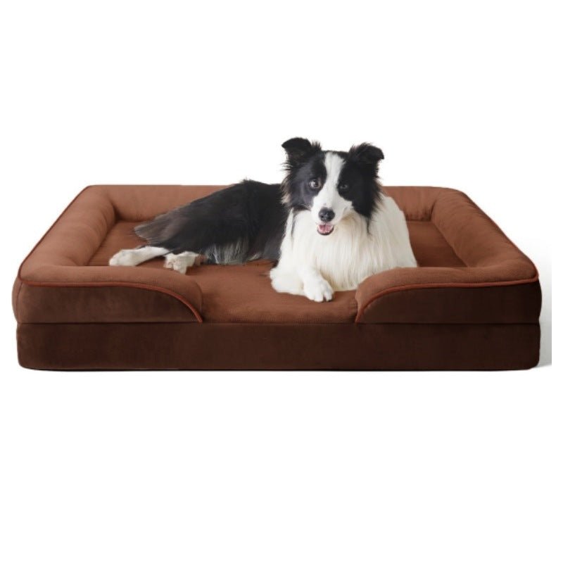 Luxury Canine Comfort Bed with Washable Velvet Cover