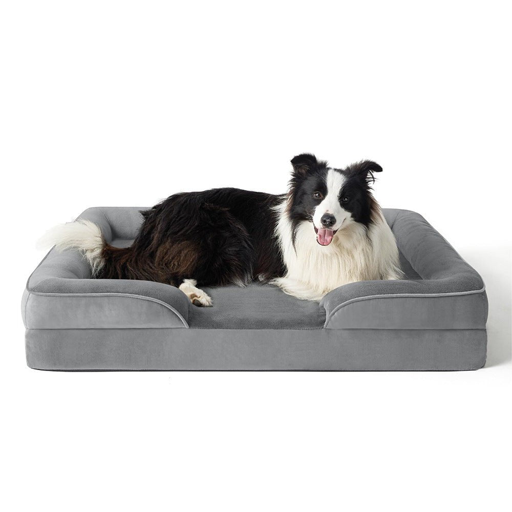 Luxury Canine Comfort Bed with Washable Velvet Cover