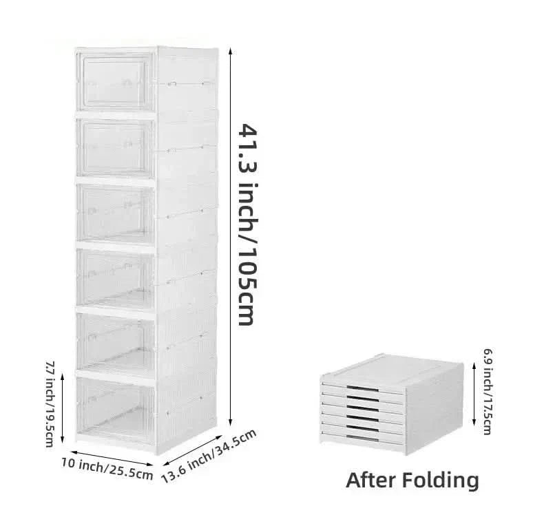 Clear Shoe Storage Cabinet – Space-Saving Organizer