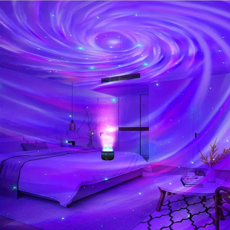 Aurora Glow Projector | Sync with Music & Remote Control | Mood Lighting | USB Rechargeable | 7.8×7.8×8.7 cm