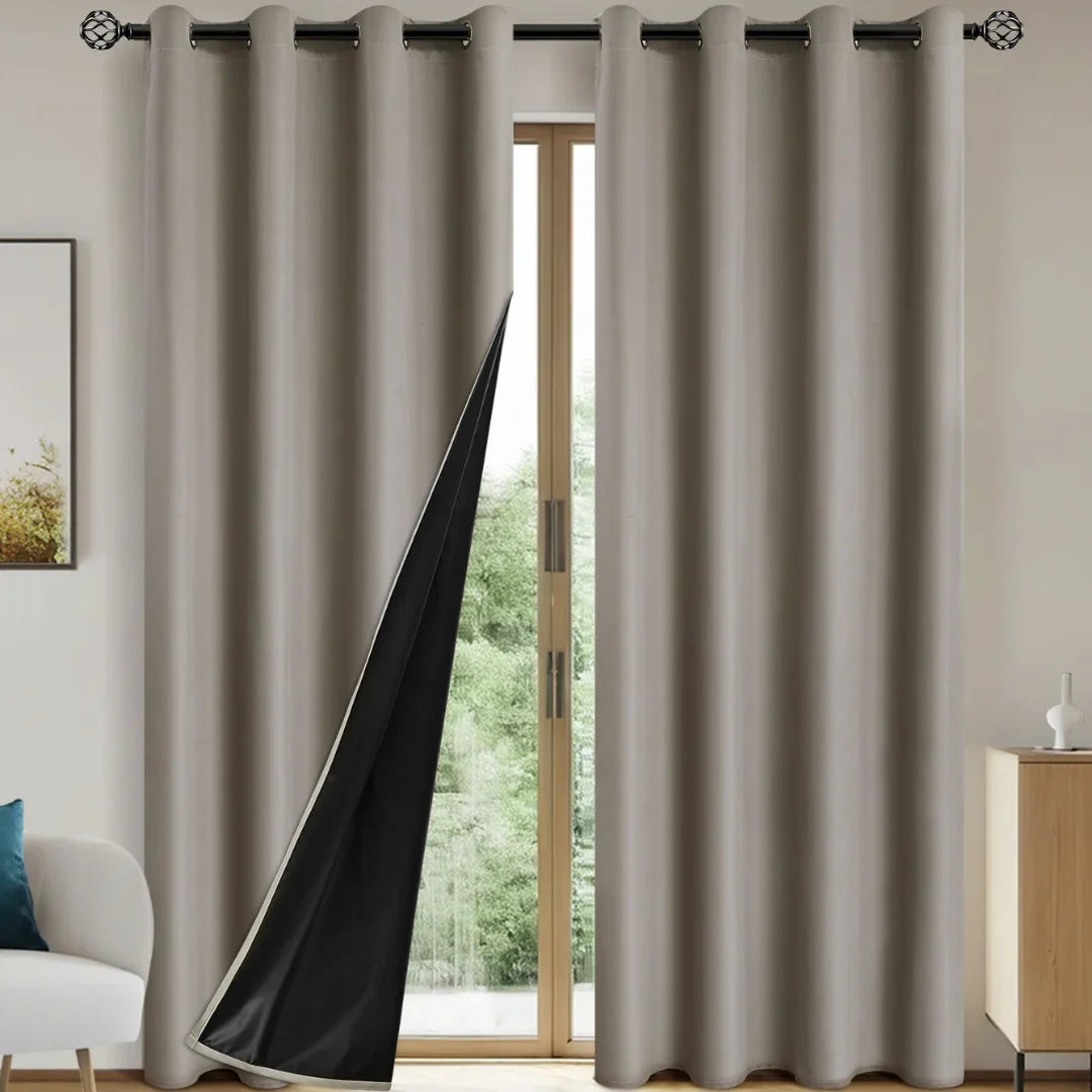 SLEEPWELL - Complete Blackout Curtains with Insulated Design for Any Room
