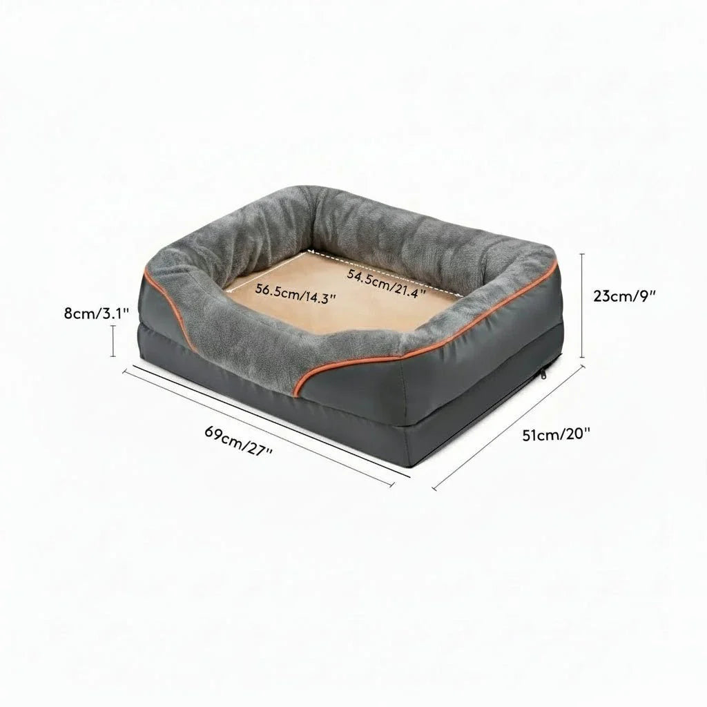 Elevated Waterproof Dog Bed with Premium Memory Foam Support