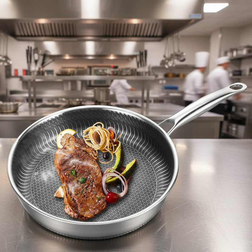Elite Culinary Stainless Steel Skillet for Perfect Cooking