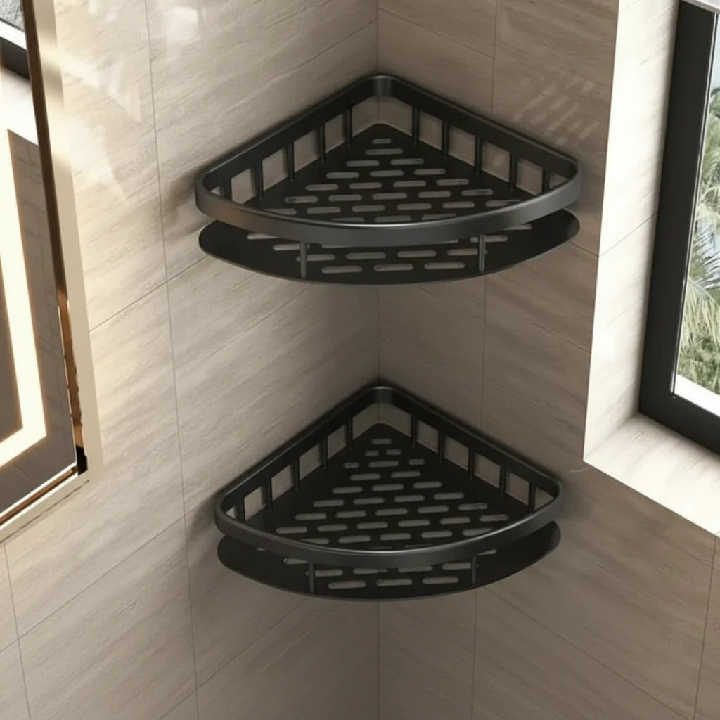 Elegant Adhesive Shelf for Effortless Bathroom Organization