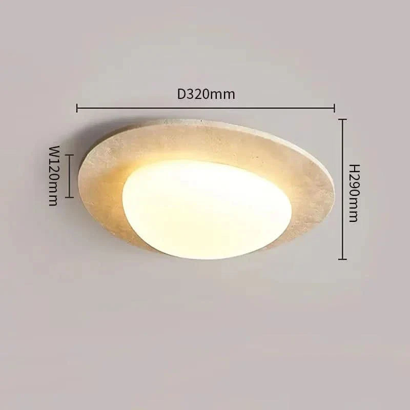 Natural Stone Wabi Sabi LED Ceiling Fixture