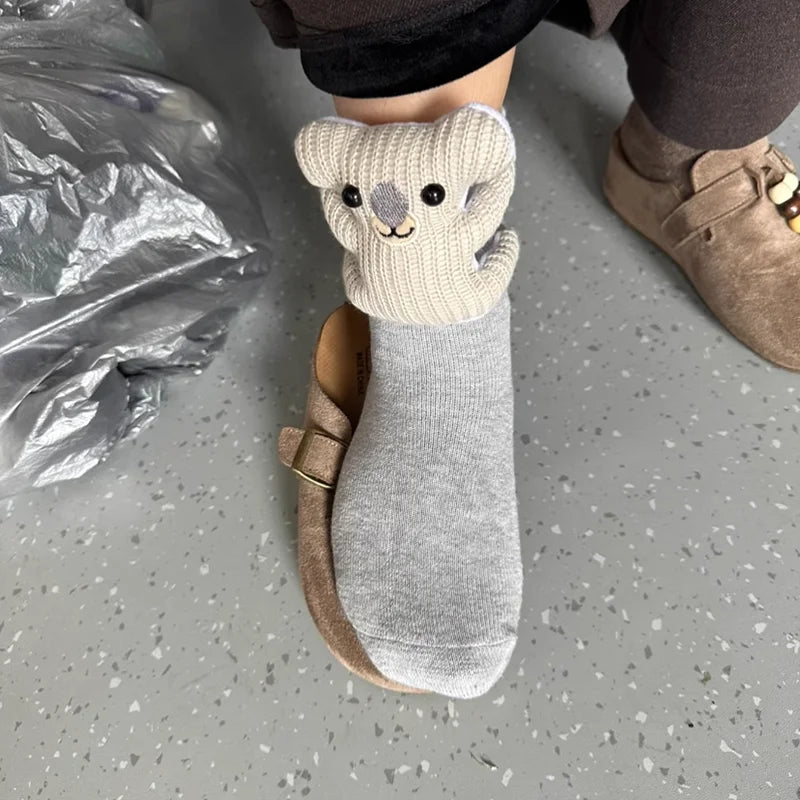 Snuggly Home Slippers with Charming 3D Animal Accents
